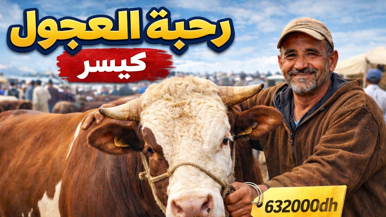 مرحبا بكم في جولة من رحبة العجول من سوق الجمعة كيسر أولاد سي بنداود بتاريخ 23/01/2026