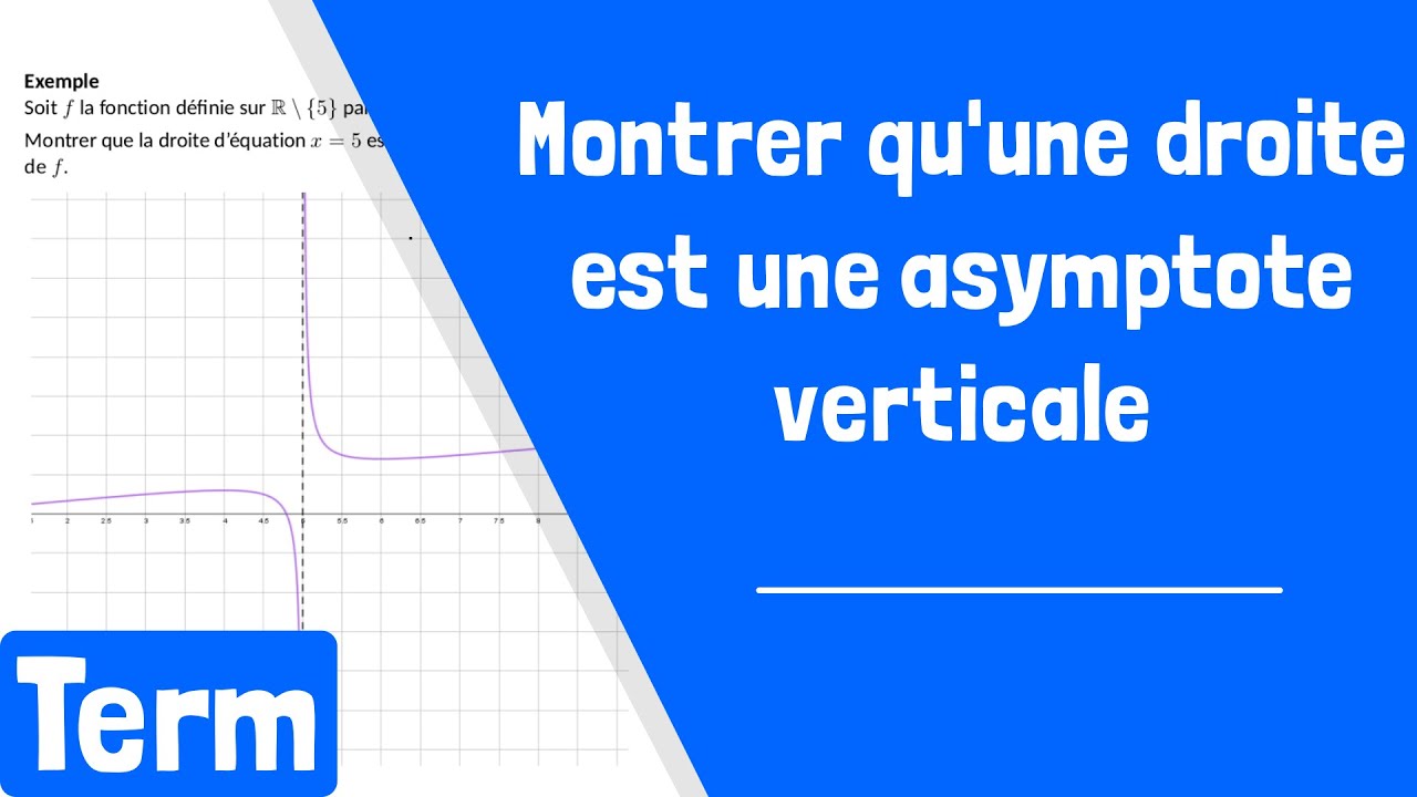 Comment montrer qu'une droite est une asymptote verticale ?