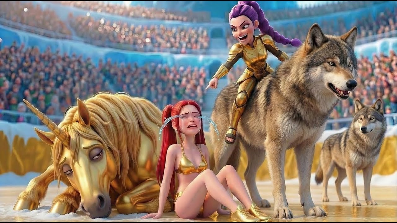 Mira and Rumi are in a race against wolves. KPOP Demon Hunters