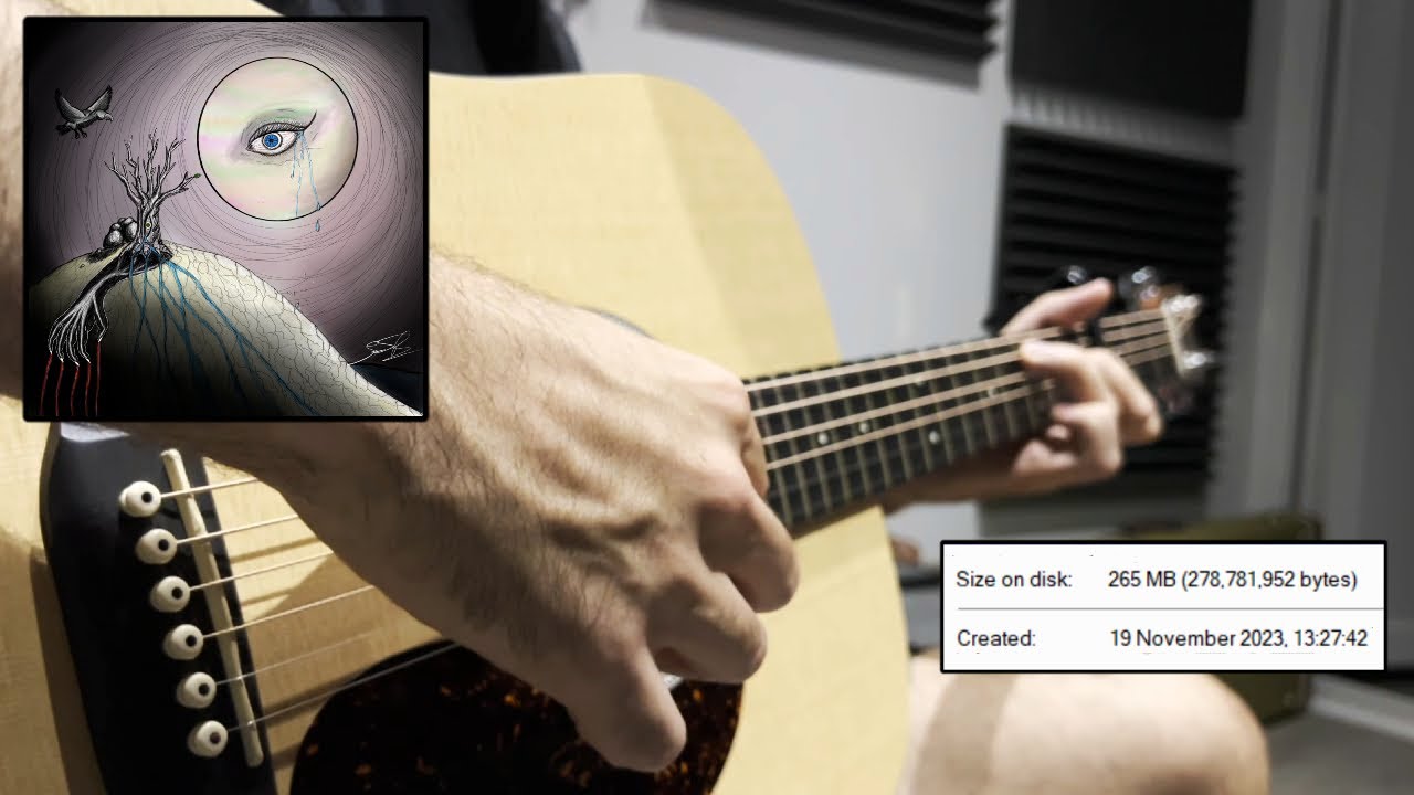 'Depression in E Major' - Acoustic Guitar Recording Session (1st Take)