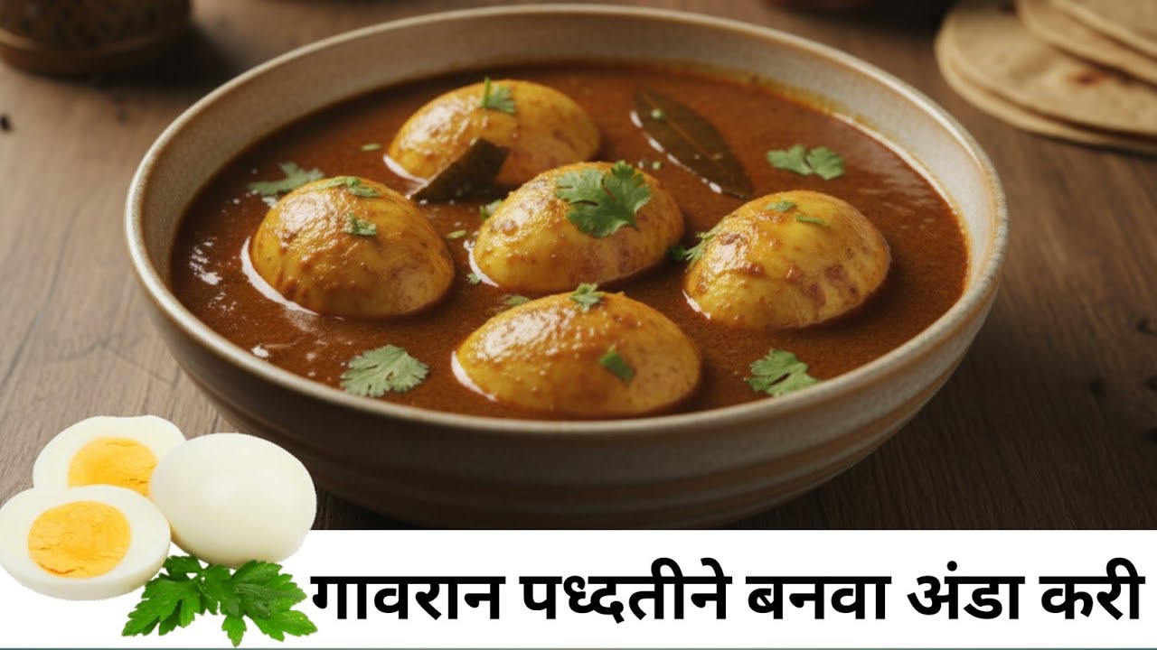 अंडा करी रेसिपी मराठी | घरगुती व हॉटेल स्टाईल स्वादिष्ट Anda Curry Recipe | Quick egg curry 🍛