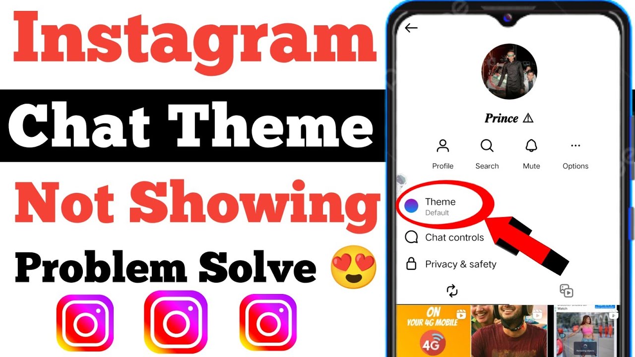 Instagram Theme Option Not Showing | How To Fix Chat Theme Problem In Instagram