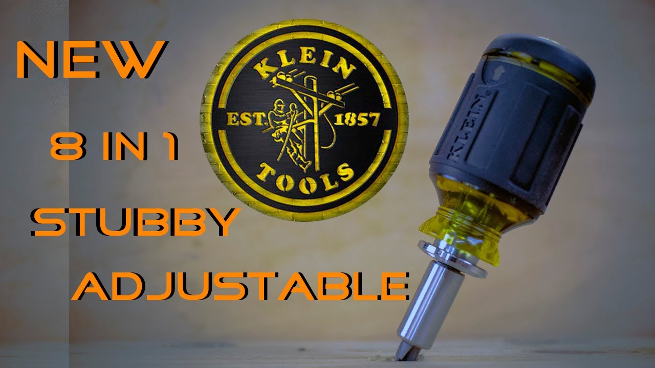 Klein Tool 8-in-1 Magnetic Multi-Bit Adjustable Length Stubby Screwdriver