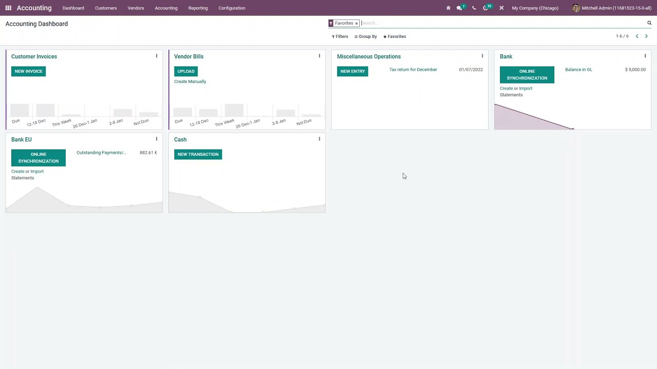 Odoo 15 - Accounting - Transfer Funds between Bank Accounts denominated in different currencies