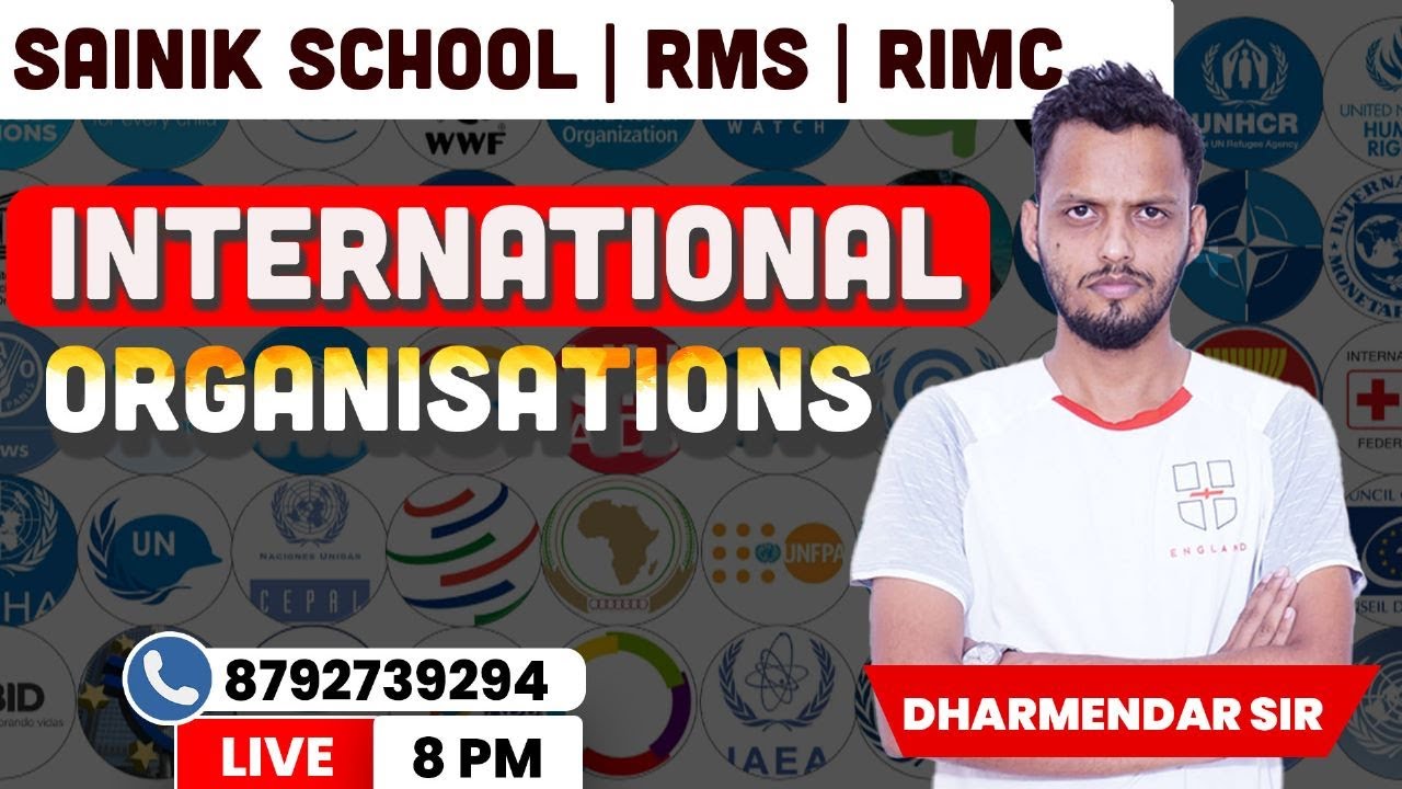 International Organizations and Their Headquarters | GK for Sainik School, RIMC,RMS | Dharmendar Sir