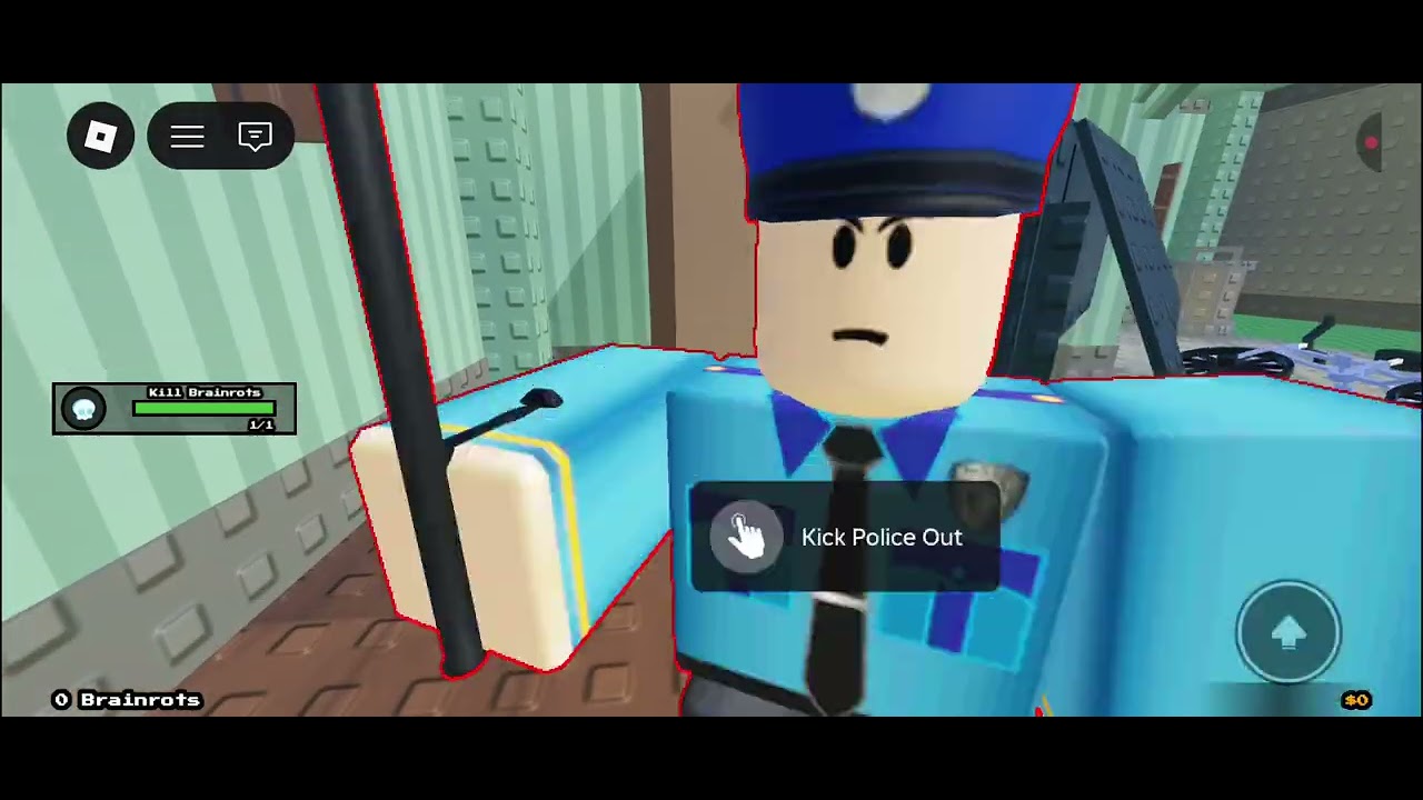 Playing hide a brain rot in Roblox 