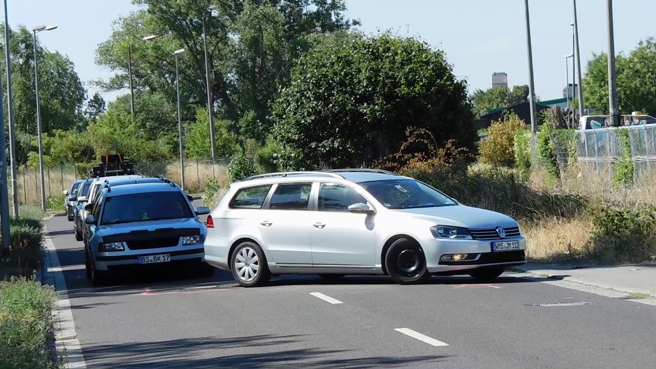 Die Anfahrt zum 9. Passat Treffen in der Magdeburger Aerosol-Arena