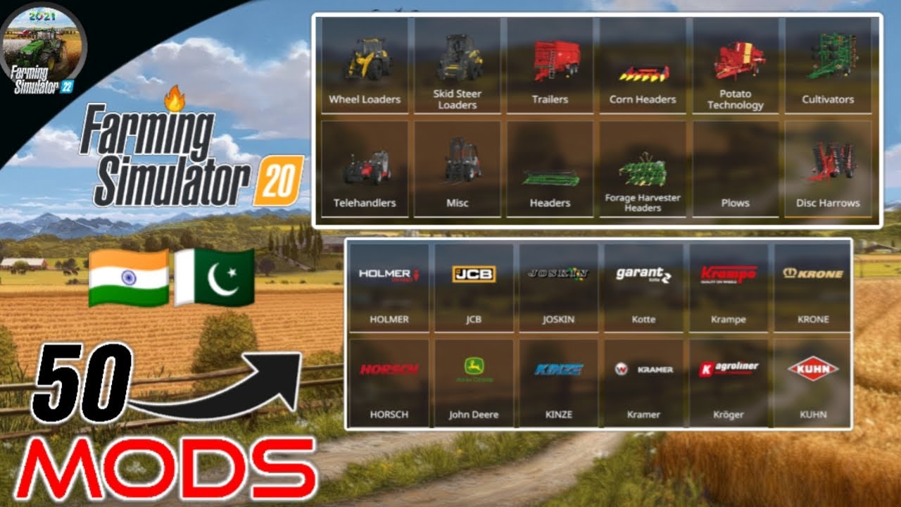 Farming simulator 20 |  Fs20 50 Mods 😍