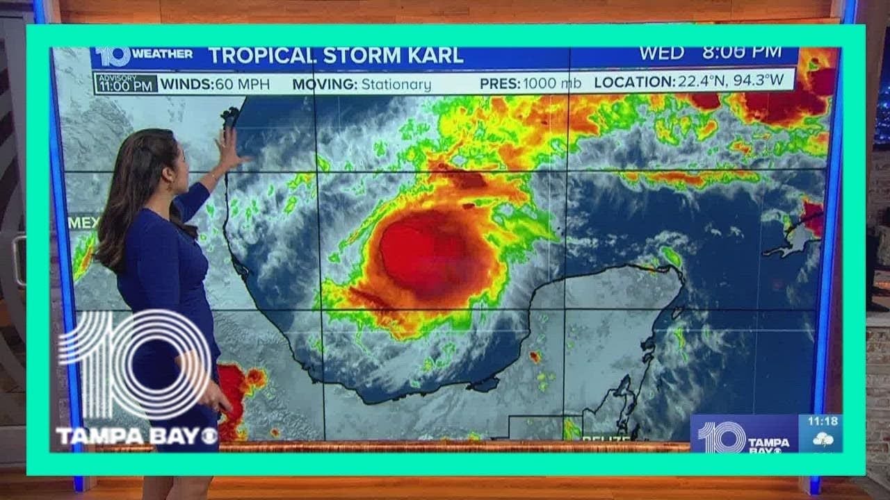 Tracking the Tropics: Tropical Storm Karl nearly stationary, expected to move south on Thursday