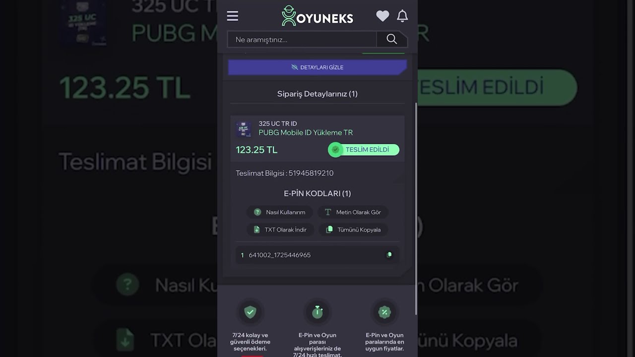 Oyuneks Alışveriş Rehberi - Nasıl Yapılır? [Mobil] - oyuneks.com 