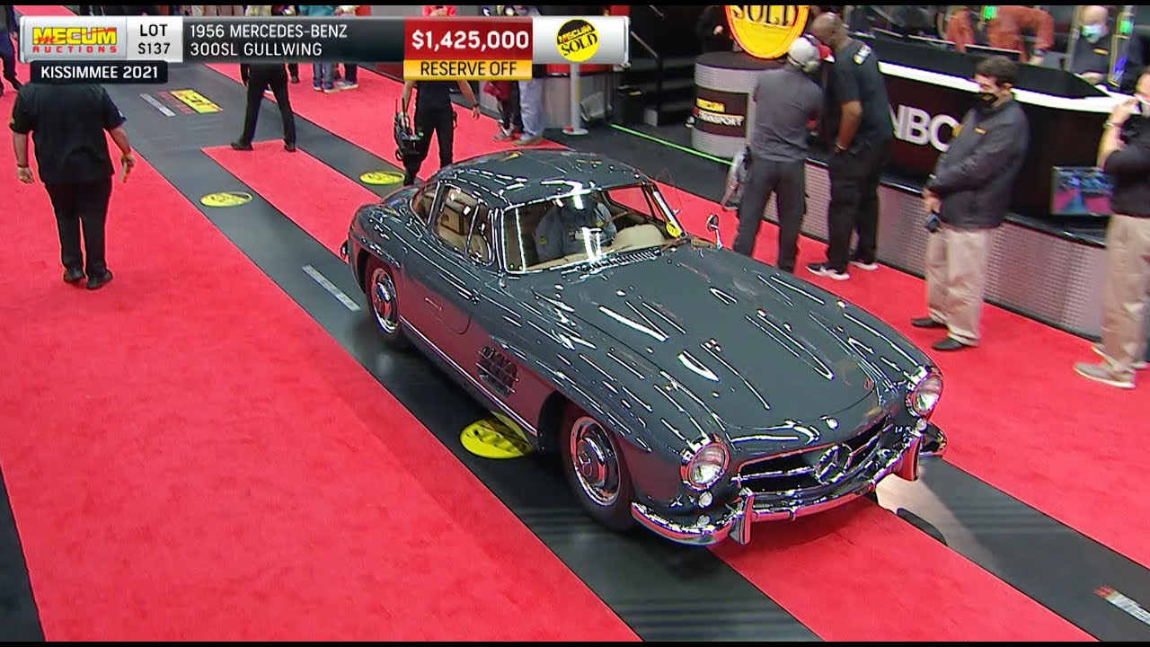 1956 Mercedes-Benz 300SL Gullwing Sells for $1.425 Million at Mecum Kissimmee