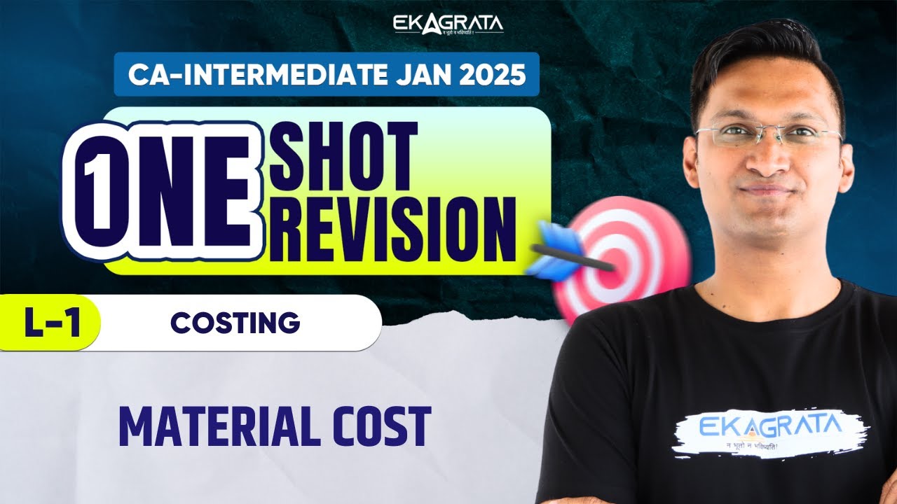 CA Inter Jan 2025 Costing: Material Cost | ONE SHOT REVISION
