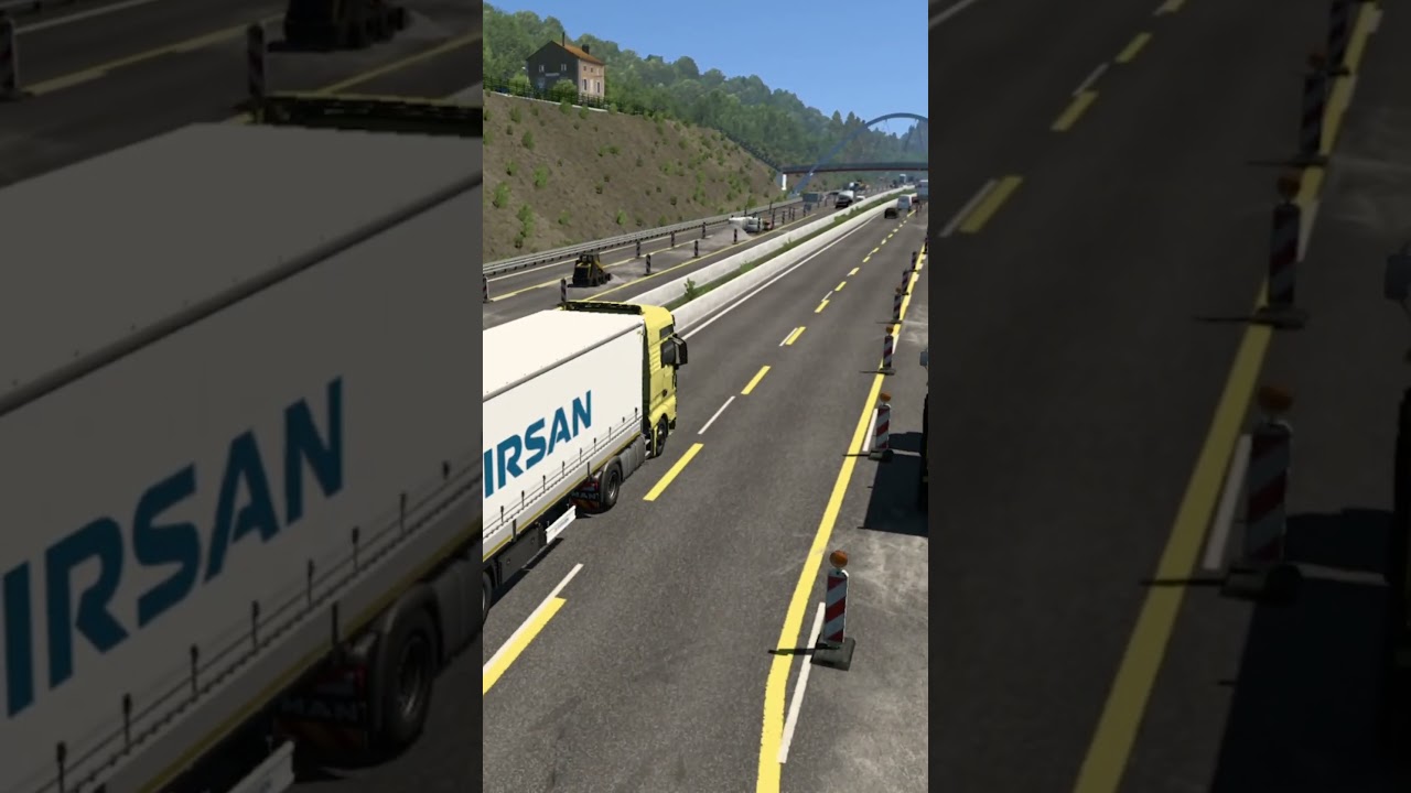 be careful of damaged roads #ets2 #simulator #games   #ets2indo #funny