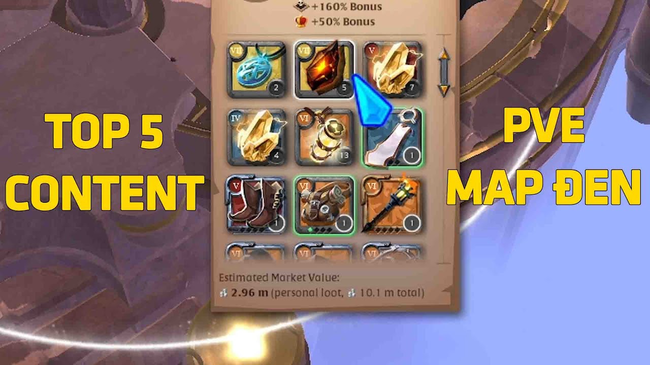 TOP 5 CONTENT PVE MÁP ĐEN KIẾM TIỀN NHIỀU KHI CÓ BANG HỘI | ALBION ONLINE
