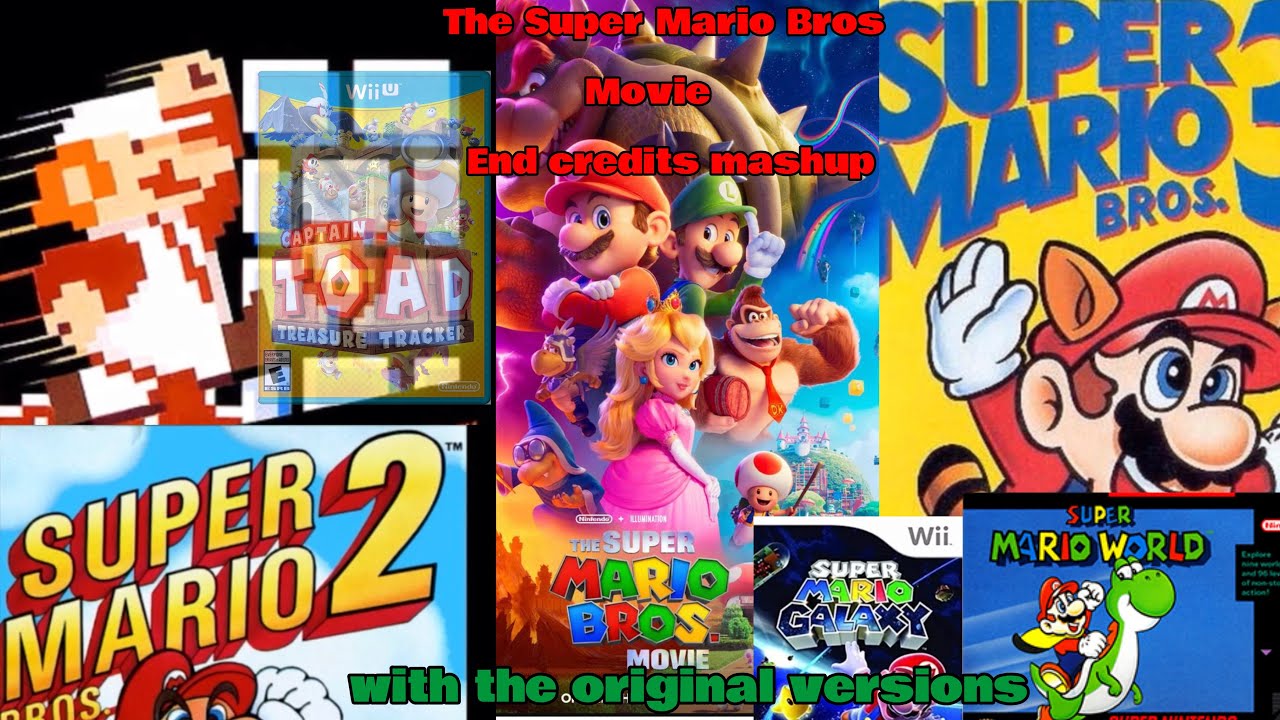 The Super Mario Bros Movie end credits mashup