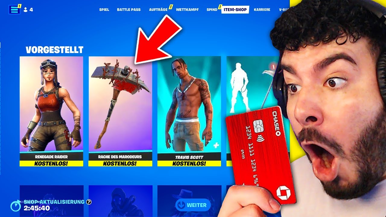 der GANZE ITEM SHOP ist KOSTENLOS für 24 STUNDEN ... Fortnite