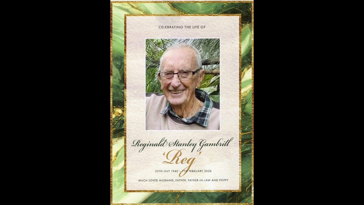 Reginald Gambrill Memorial  Monday 16 December 2026