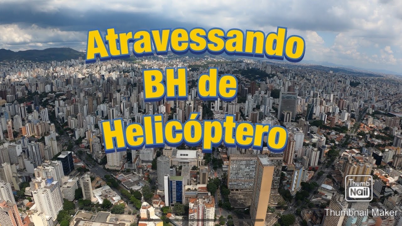 Imagens aéreas de BH! Voando Comigo de Helicóptero Esquilo para o Helicentro.