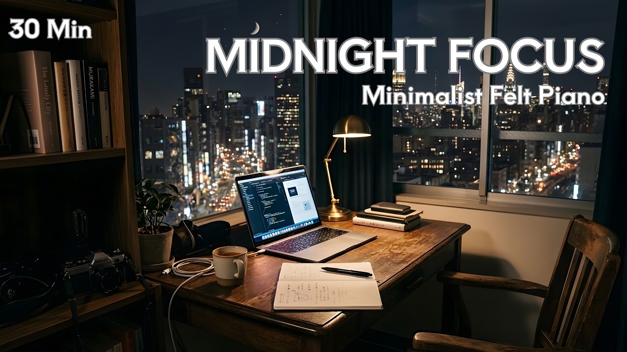 【30 Min】 Midnight Focus🌌 — Minimalist Felt Piano for Deep Work and Coding