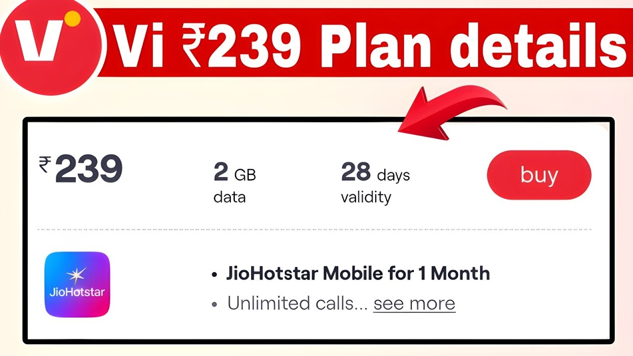 Vi ₹239 recharge details 2025 | Vi ₹239 recharge details | Vi ₹239 recharge plans details |