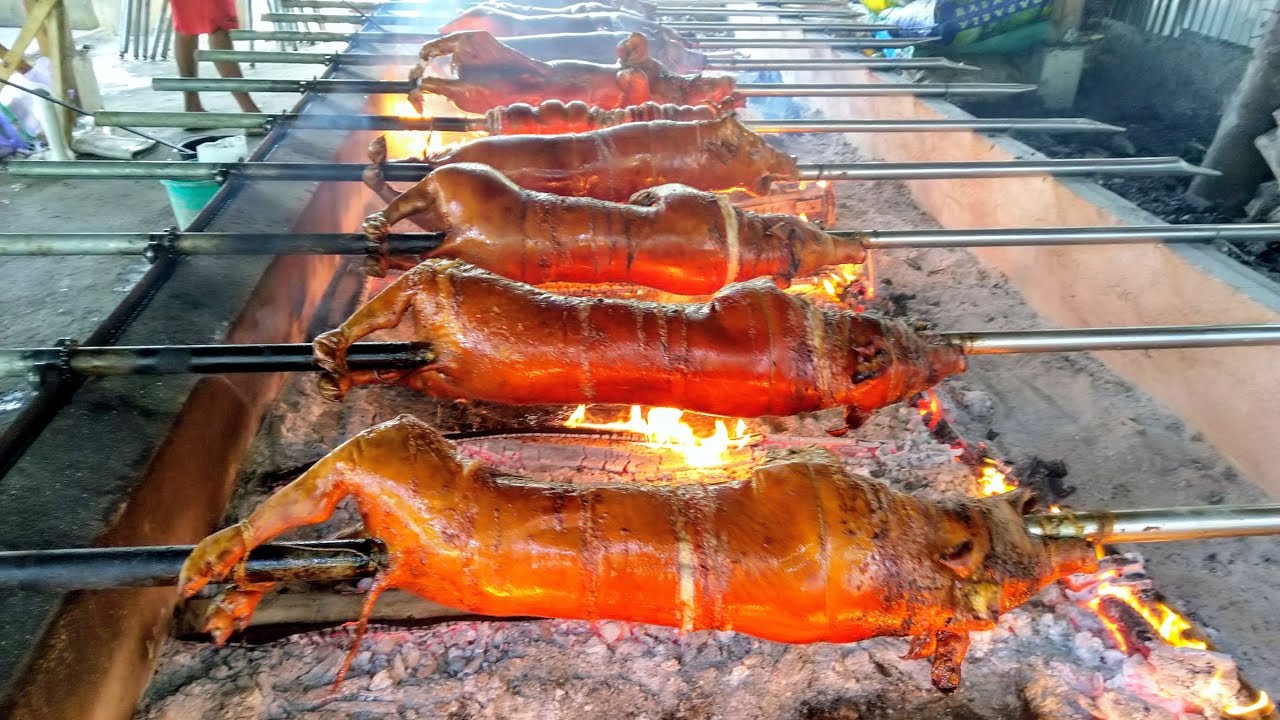 Cebu's Famous Lechon Baboy|Roasted Pig|Inasal, Filipino Fiesta Dish