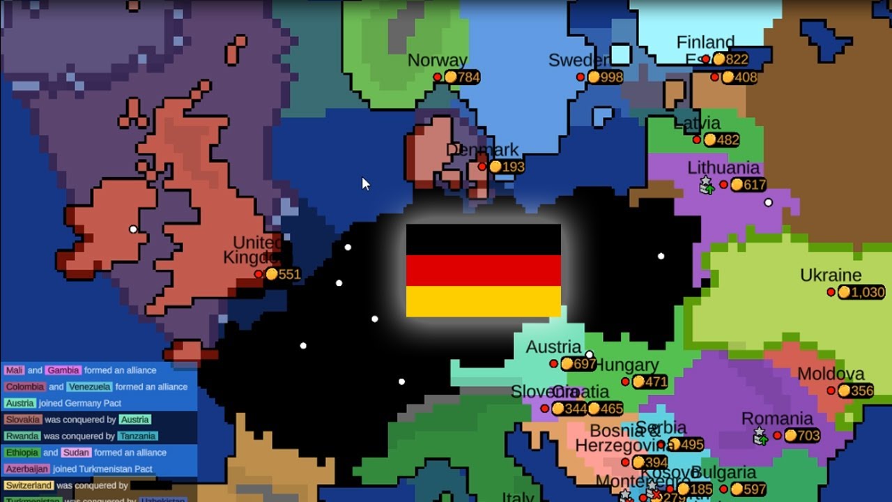 Ages Of Conflict World War Simulator - Trying to conquer the world with Germany (Modern Day)