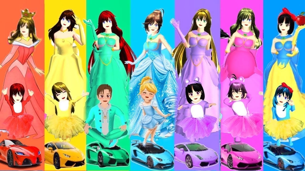 YUTA MIO MASA KECIL CINDERELLA HAMIL KUMPUL MOBIL WARNA BARBIE HAMIL MERMAID!SAKURA SCHOOL SIMULATOR