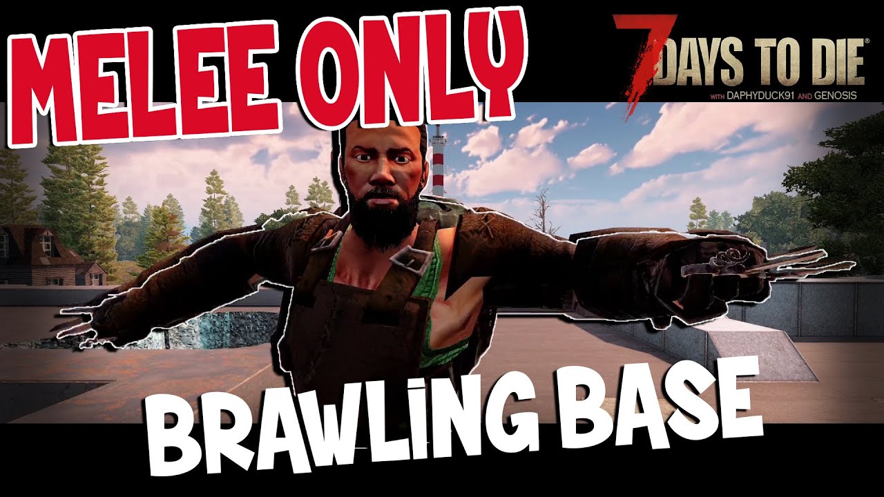 Melee Only Brawling Base | 64 Zombie Horde Night | 7 Days To Die | Alpha 19.4