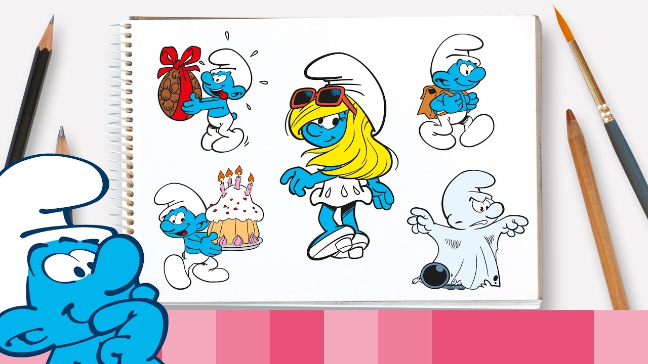 Cum să desenați Ștrumfisimul și prietenii ei • Ștrumfii