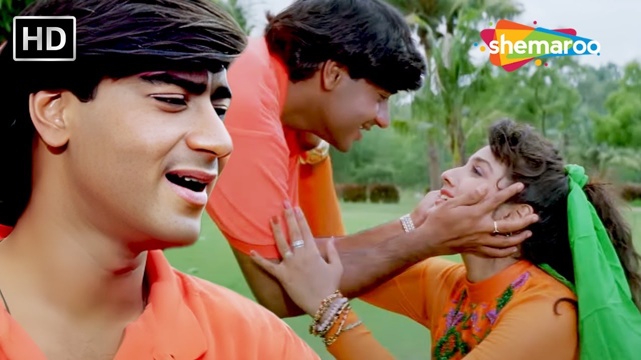 Mere Dil Ne Chupke Se | Ajay Devgn, Raveena Tandon | Gair (1999) | Kumar Sanu, Kavita Krishnamurthy