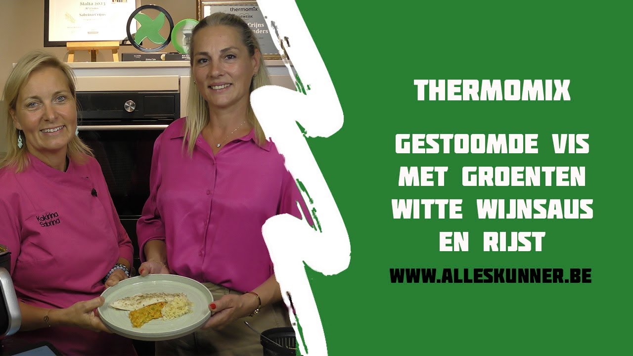 Thermomix  Gestoomde vis met groenten witte wijnsaus en rijst