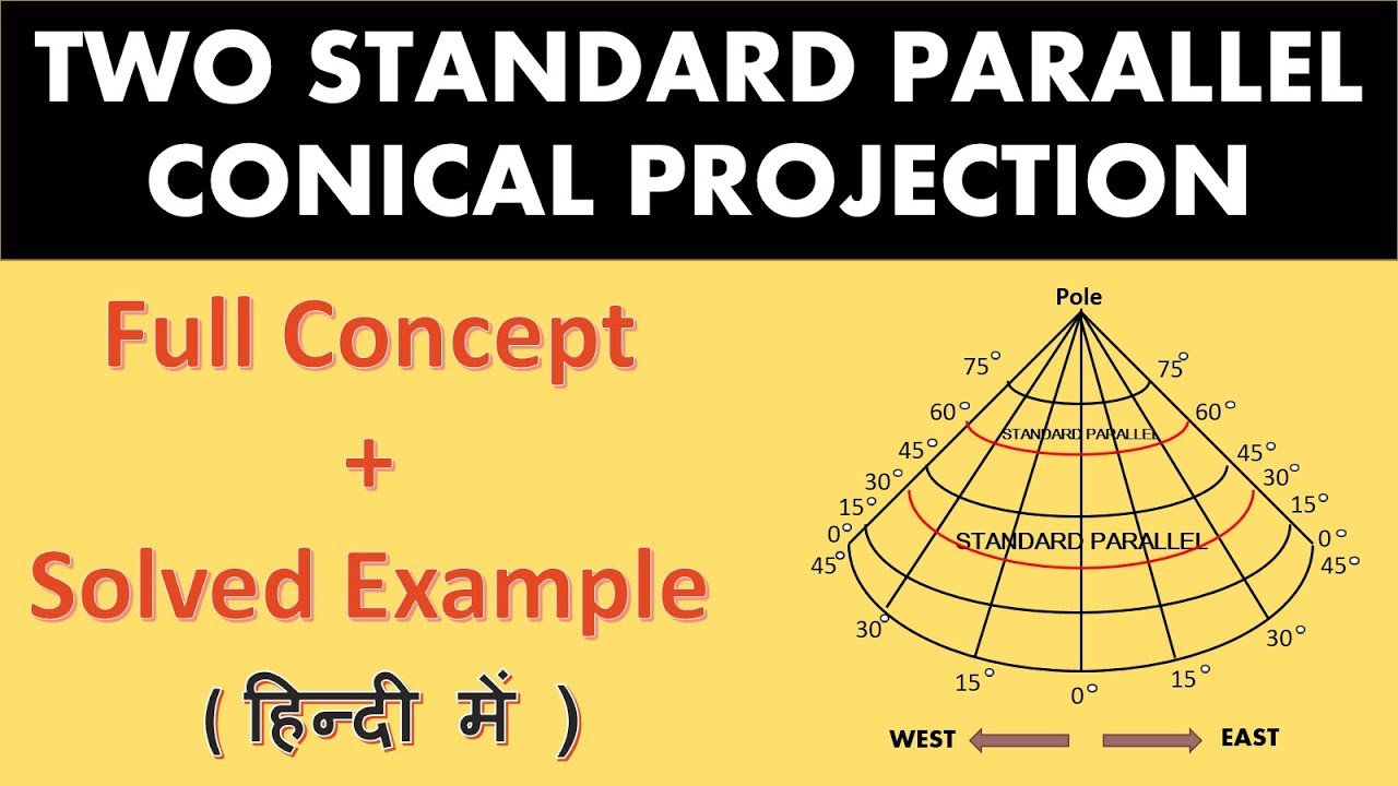 conical projection with two standard parallel