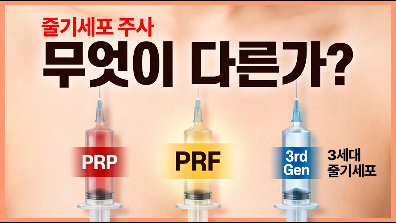 PRP, PRF, 그리고 3세대 줄기세포… 무엇이 다를까?