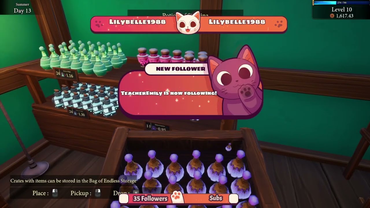 Day 2 of Teddy's Haven Fantasy Shop Simulator Stream VOD (Part 3/11)