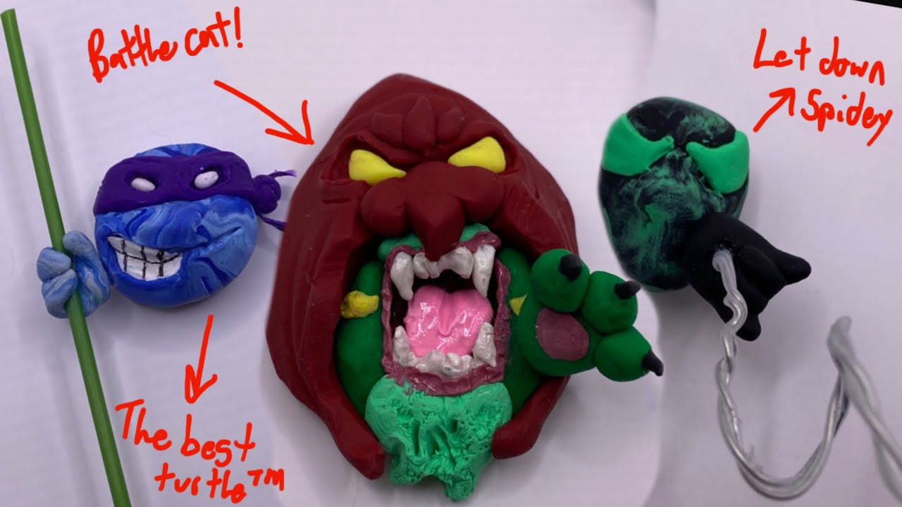 I made The Fwoosh, Pixel Dan and Shartimus Prime clay magnets! (Power Con 2023)