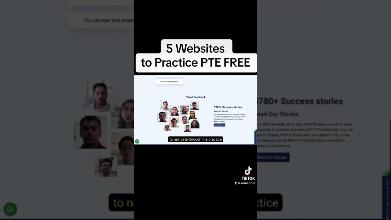 5 websites to practice PTE #ai #pte #learnenglish