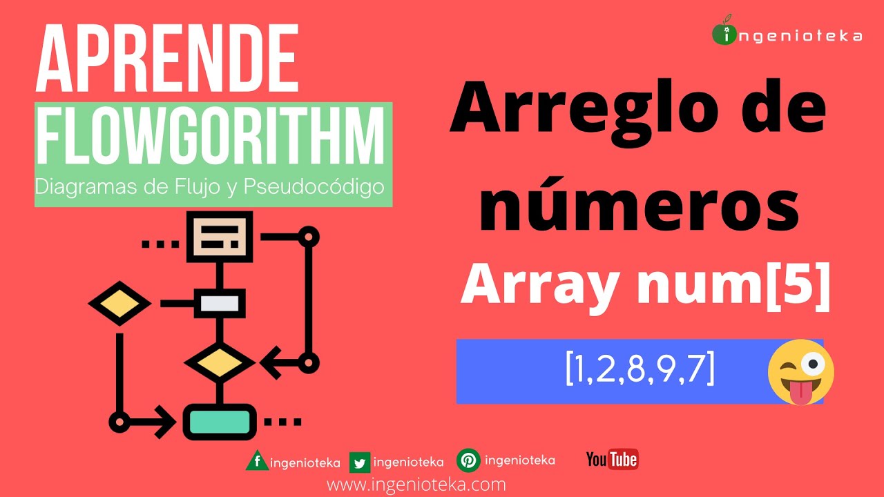 🔃25:  Crear ARREGLO de NUMEROS en Flowgorithm | @Ingenioteka#flowgorithm