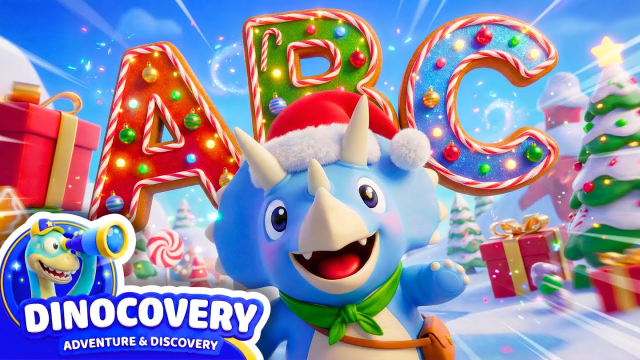 Christmas ABC Song 🎄 | Learn Letters with Fun Dinosaurs