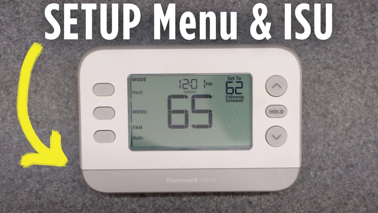 Меню НАСТРОЙКИ и настройки ISU | Honeywell X2P - X2S - RTH20B RTH21B RTH22B | ПРОГРАММИРУЕМЫЙ ТЕР...