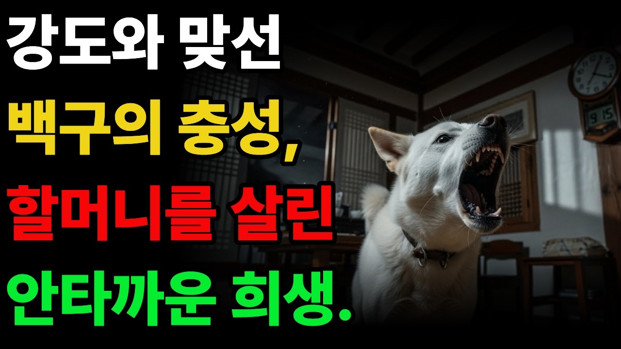 강도와 맞선 충성, 할머니를 살린 백구의 죽음 #감동사연 #사연 #황혼사연 #진돗개사연 #백구 #강아지