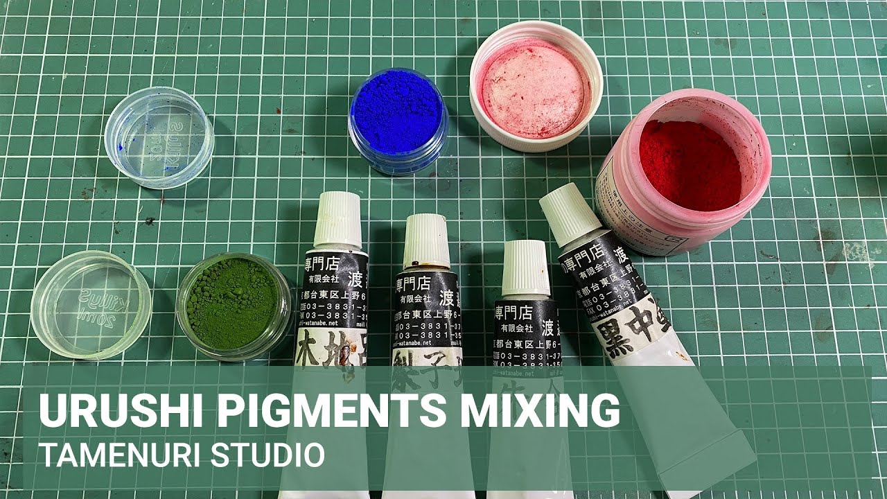 How to mix urushi with pigments?