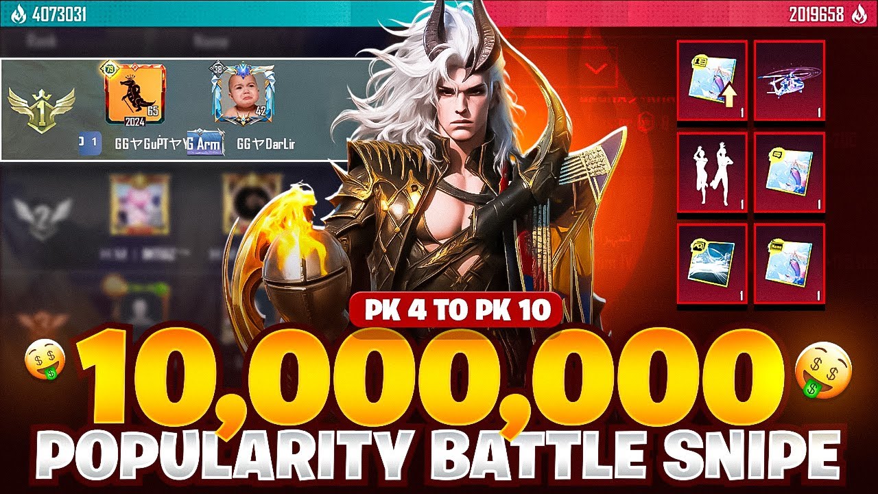 Pk4 To Pk10 Popularity Battle Journey - 10 Million Popularity Snipe - How To Win Popularity Battle