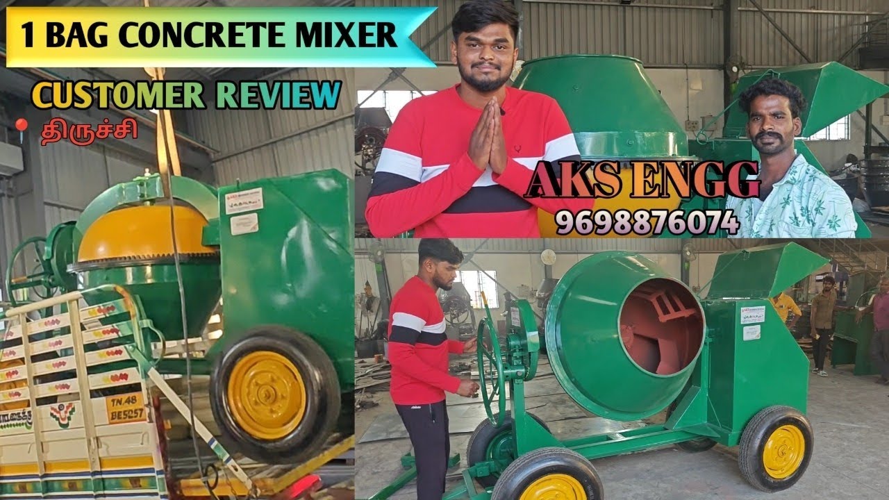 1 BAG CONCRETE MIXER TRICHY CUSTOMER REVIEW #concretemixer #ladderlift
