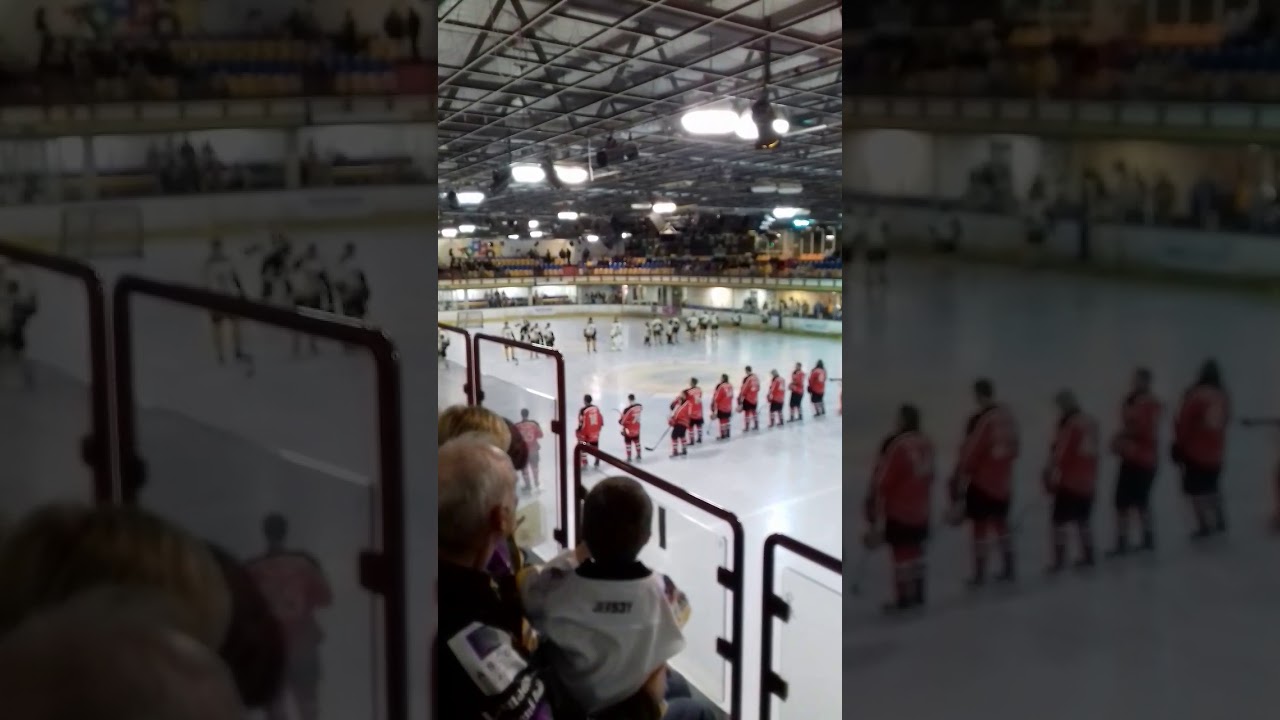 Bracknell Bees vs Streatham Red skins pre anthem