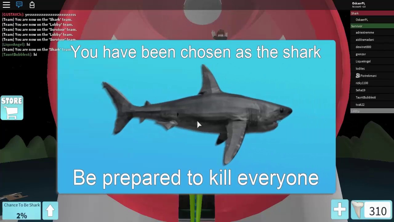ROBLOX shark bite#1 rekiny atakują