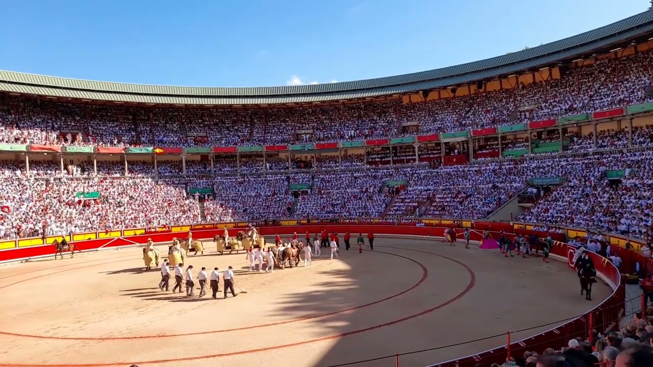 El paseillo, plaza de toros de Pamplona. San Fermín 2023