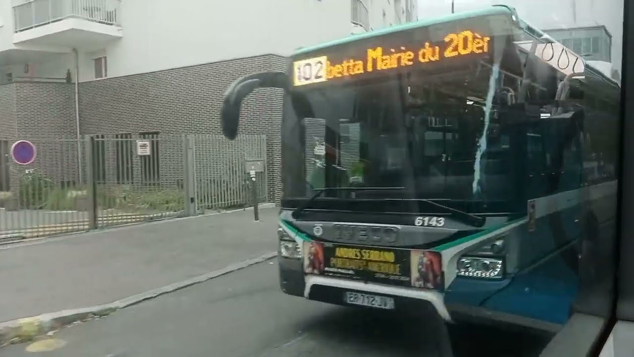 Bus 102 RATP - Bluebus 12 (3p) N°2031 Gambetta - Japon --- Rosny - Bois-Perrier