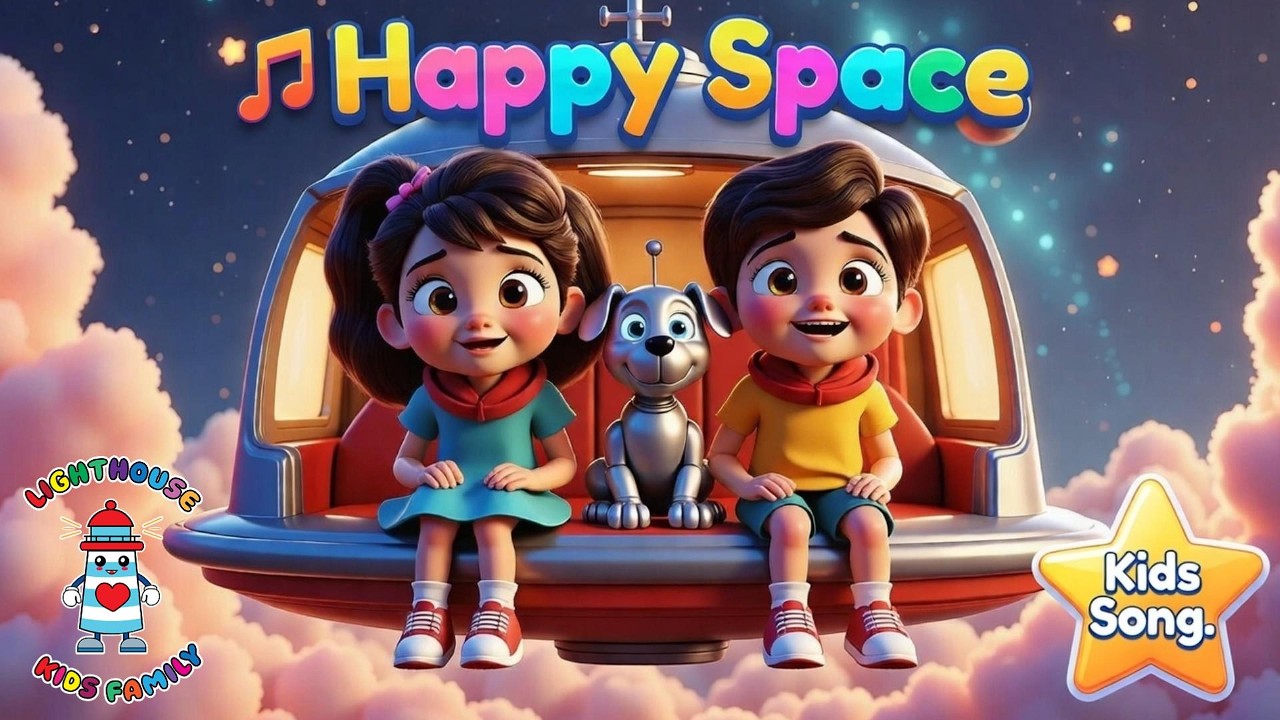 Happy Space (Psalm 19:1) | Kids Christian Song with Moving Lyrics | Lighthouse Kids Family