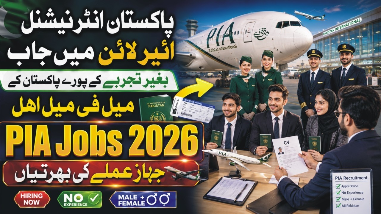 Pakistan International Airlines Jobs | PIA Cabin Crew Jobs |PIA Airhostess Jobs 2026 For Male Female