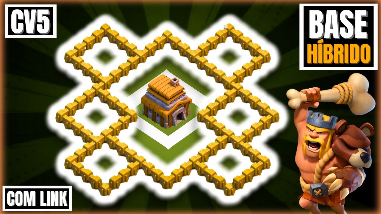 🔥 MELHOR LAYOUT PARA CV5 2024 - CLASH OF CLANS 🔥